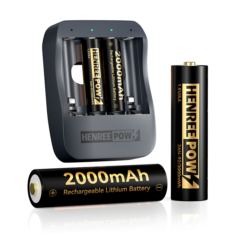 HenReepow AA 2000mAh 1.5V baterías de litio de alta capacidad