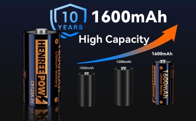 Batería recargable de litio HenReepow AA 1.5V, masa de 3000mwh (2000mAh) Li-ion AA